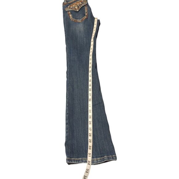 Grace in LA Women's Embroidered Bootcut Jeans Size 26 Back Pocket Designed - Picture 12 of 14